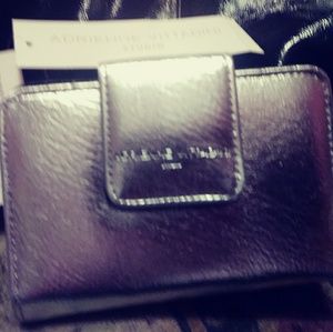 NWT Adrienne Vittadinni Silver wallet